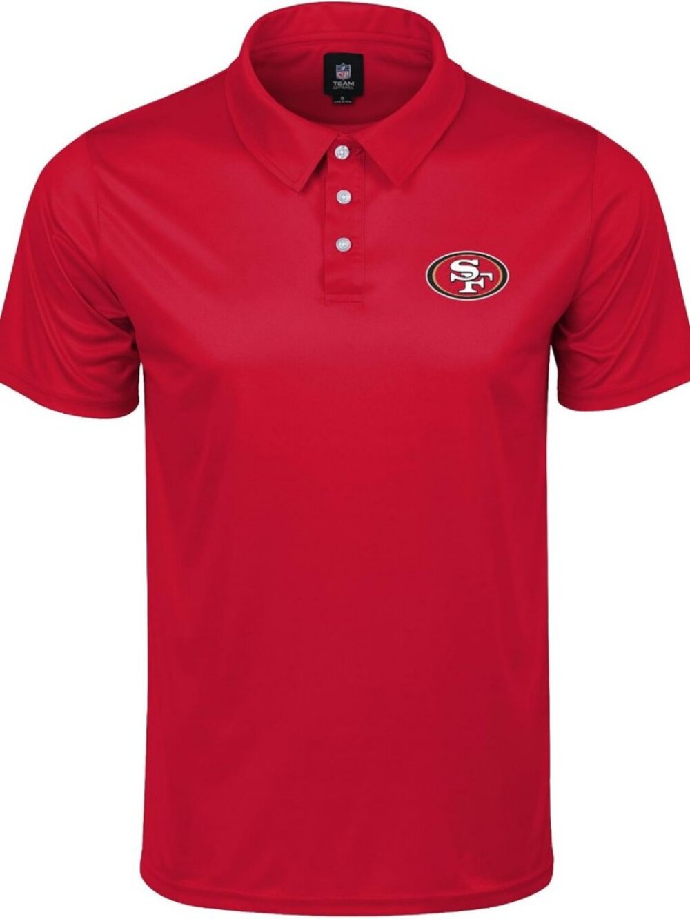 Men's NFL Team Color Logo Performance Polo Shirt - Short Sleeve Polyester Top